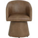 Etta Copley Cognac Swivel Dining Armchair